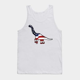 American Flag Funny Dinosaurs Tank Top